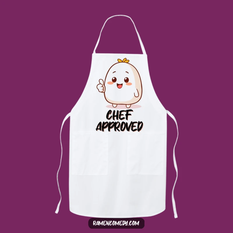 Funny Onigiri Thumbs Up Apron - Chef Character Art - Kitchen Funny Gift