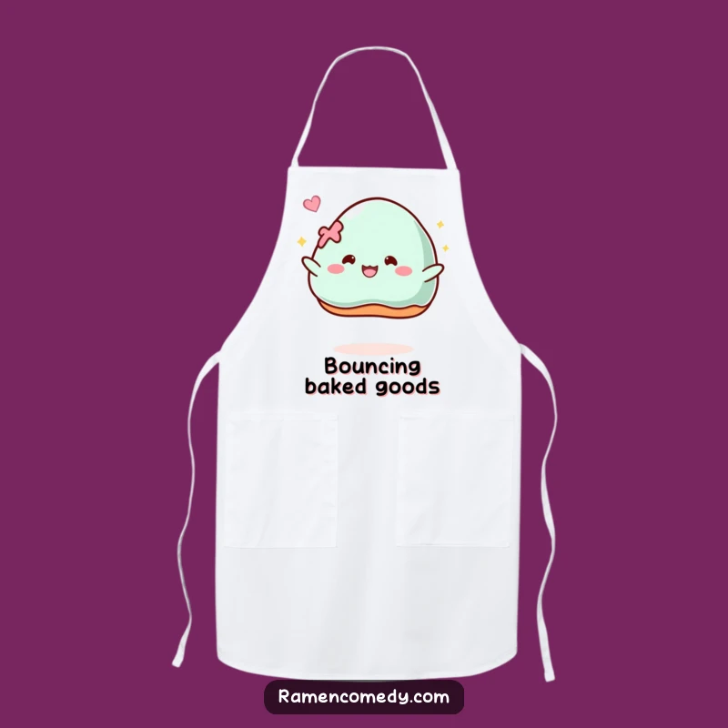 Funny Baking Apron: Bouncing Mochi Fun, Humorous and Practical Funny Gift for Bakers