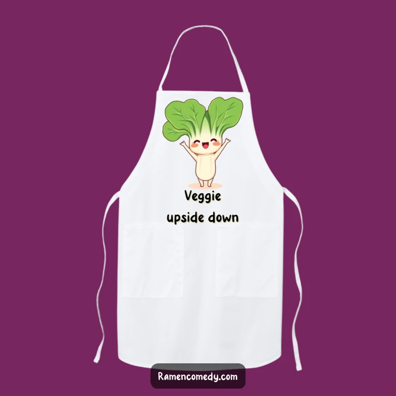 Funny Bok Choy Yoga Kitchen Apron: Cook with Healthy Humor