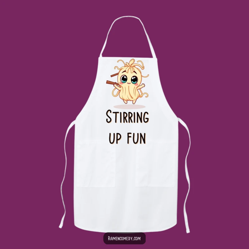 Funny Wiggly Noodle Apron: Dancing Chef Wear, Humorous Gift