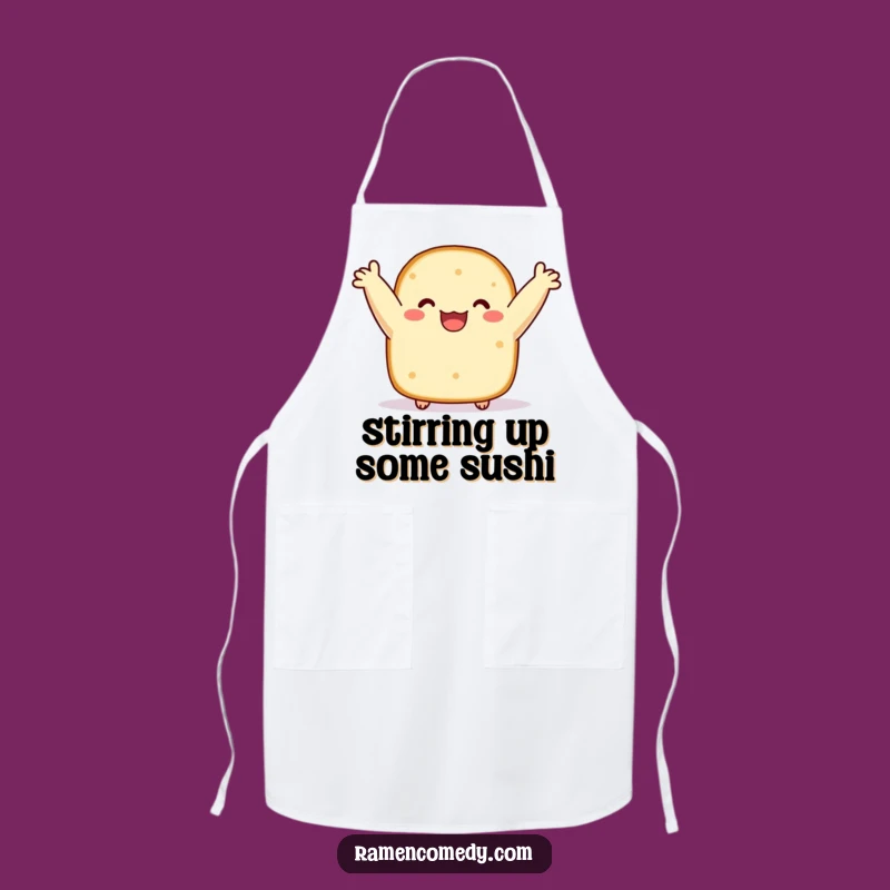 Funny Nori Slice Bobbing Apron: Cook Up Smiles with This Hilarious Sushi Kitchenwear