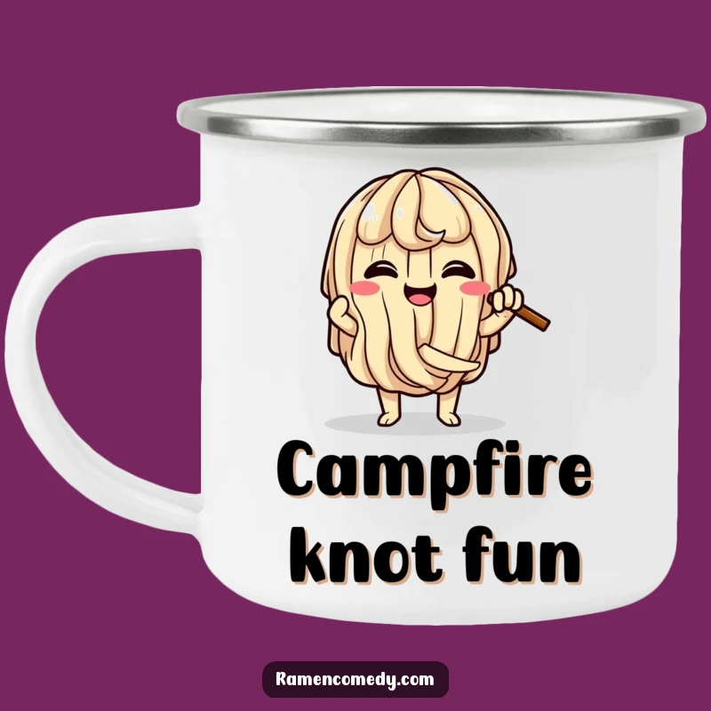 Adventure Funny Ramen Knot Camping Mug: Outdoor Noodle Fun