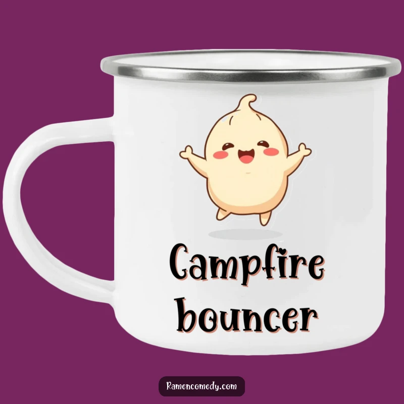 Funny Cheerful Dumpling Bouncing Camping Mug - Joyful Outdoor Funny Gift