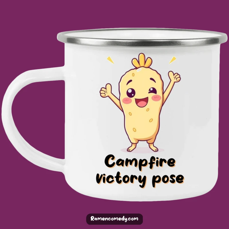 Funny Tempura Victory Camping Mug: Conquer the Outdoors with Cheer!