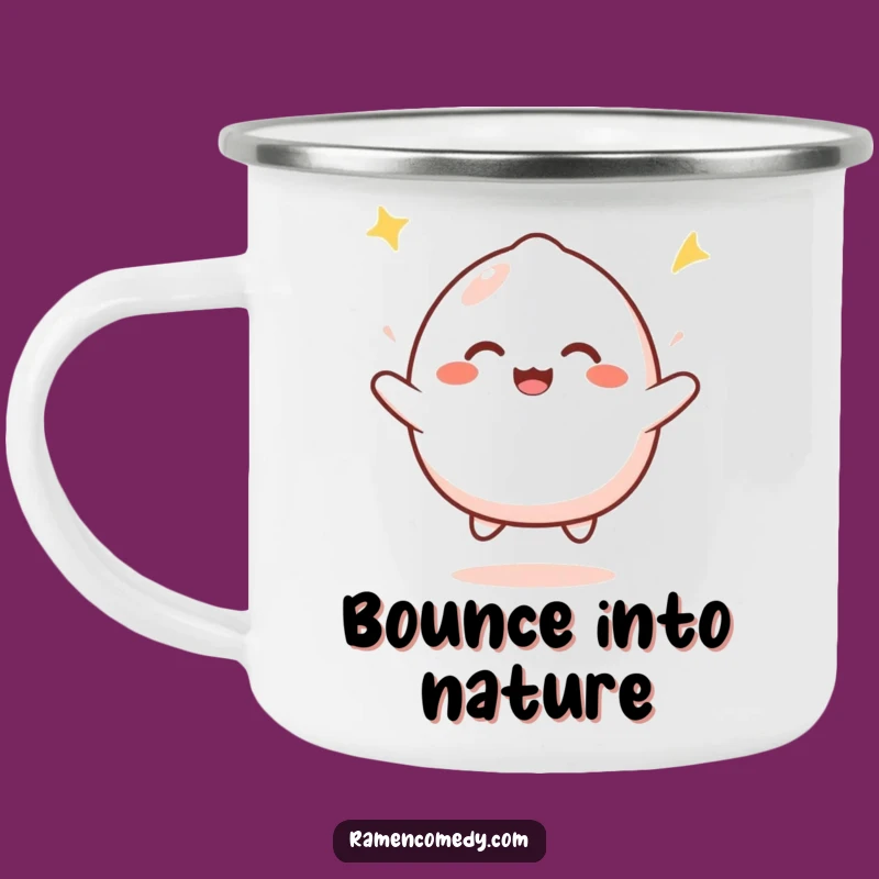 Funny Mochi Bounce Camping Mug: Joyful Outdoor Fun, Awesome Gift