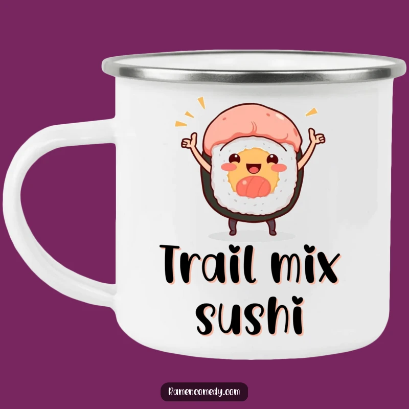 Funny Sushi Dance Camping Mug: Fuel Your Adventures Deliciously