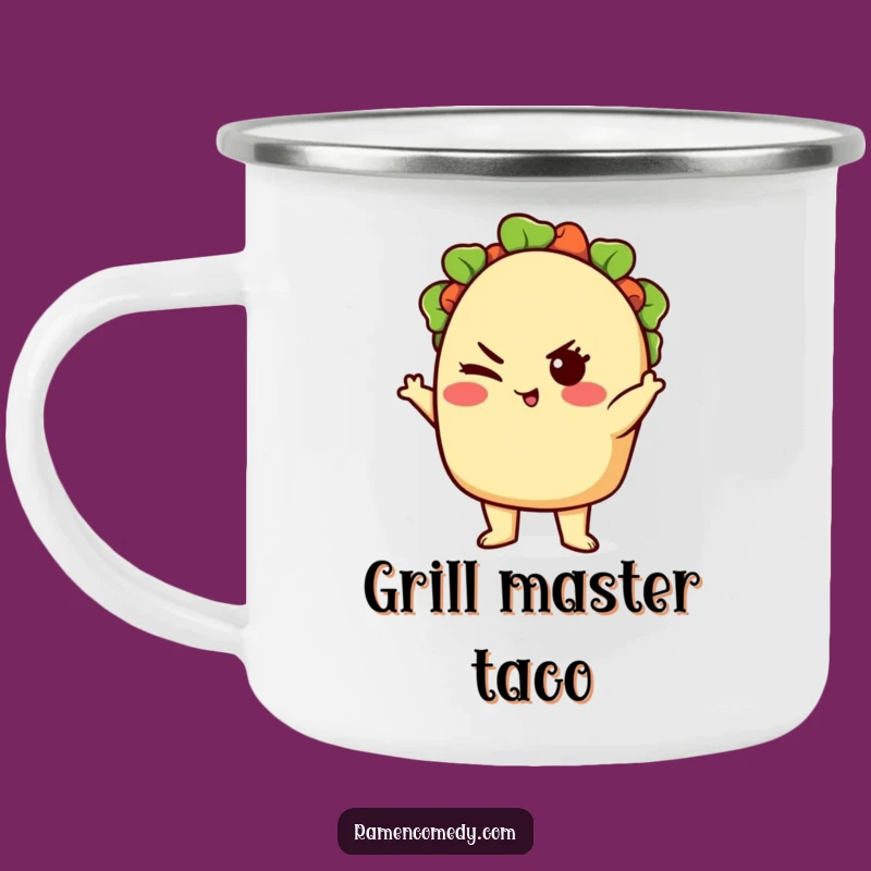 Funny Cute Taco Winking Camping Mug - Confident Outdoor Cup