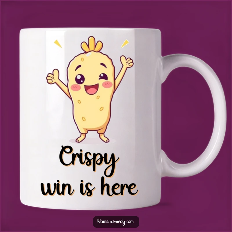 Funny Tempura Victory Mug: Cheerful Tempura Character Gift for Champions!