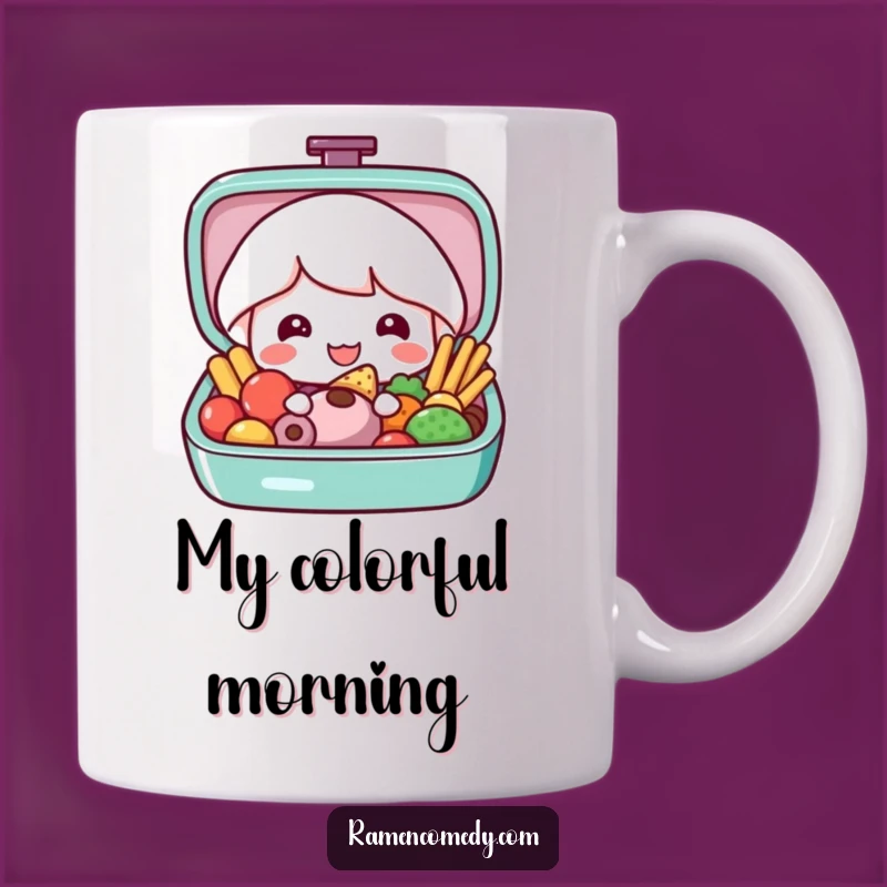 Funny Bento Box Mug: Happy Character Meal Surprise Gift