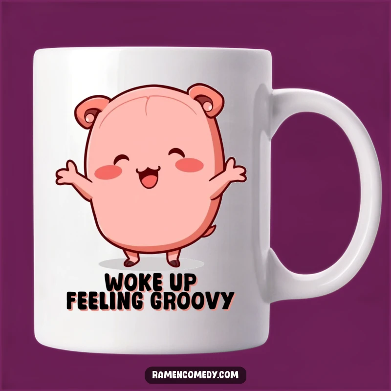 Funny Chashu Pork Jig Mug: Joyful Ramen Foodie Gift for Happy People