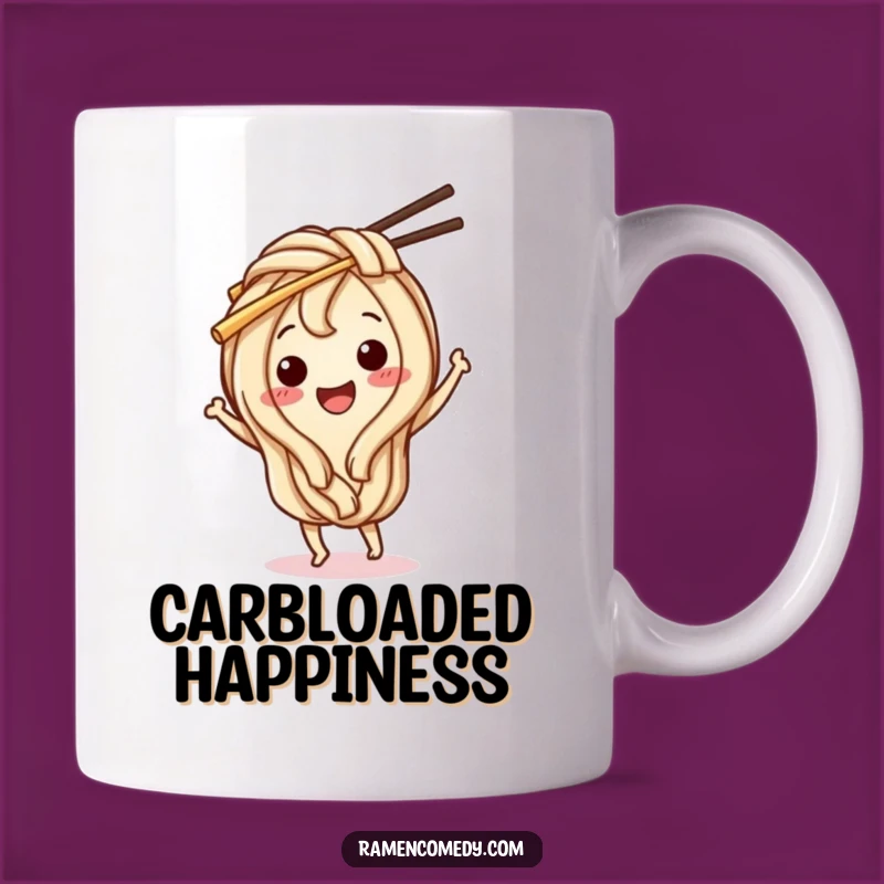 Funny Udon Noodle Mug: Dancing Character Design, a Deliciously Funny Gift for Foodies