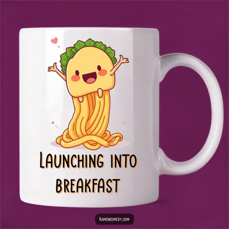 Funny Taco Noodle Launch Mug: Deliciously Absurd Foodie Gift!