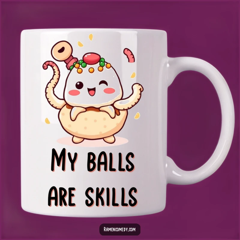 Funny Takoyaki Juggling Tentacles Mug - Hilarious Japanese Street Food Gift
