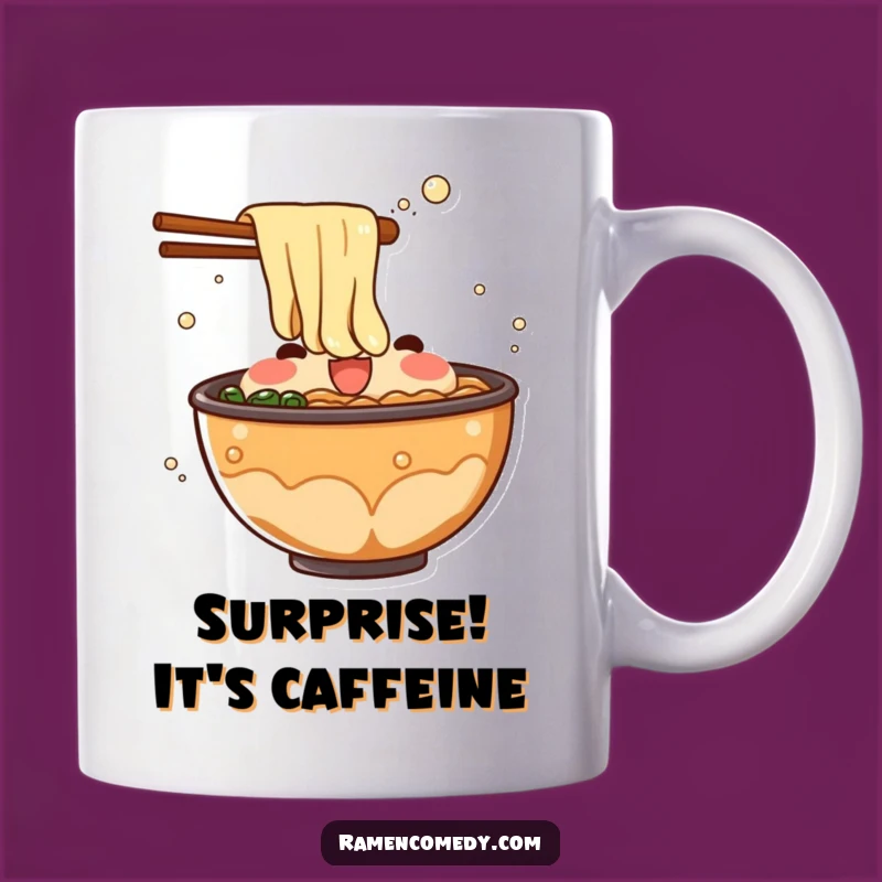 Funny Ramen Broth Splash Mug - Surprise Flavor Gift for Foodies