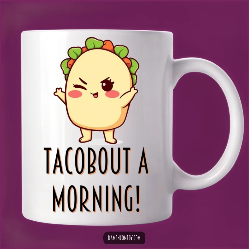 Funny Cute Taco Winking Mug - Confident Mexican Food Gift
