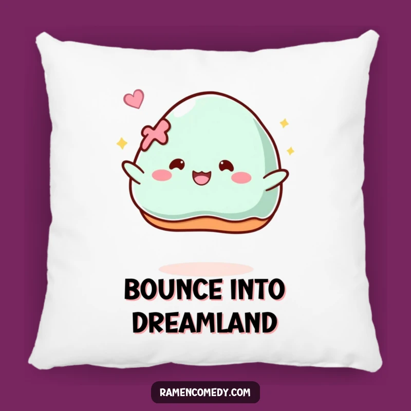 Funny Accent Pillow: Bouncing Mochi Design, Cozy and Hilarious Funny Gift for Sweet Dreams