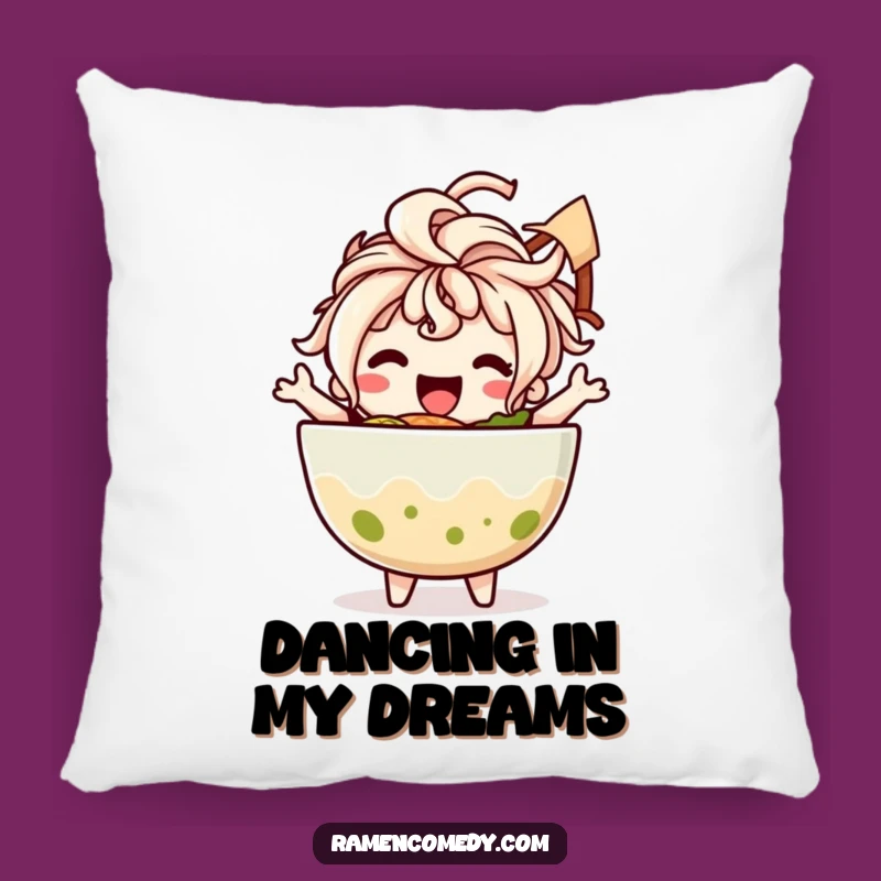 Funny Ramen Dance Pillow: Cozy Up with this Happy Noodle's Funny Comfort Gift