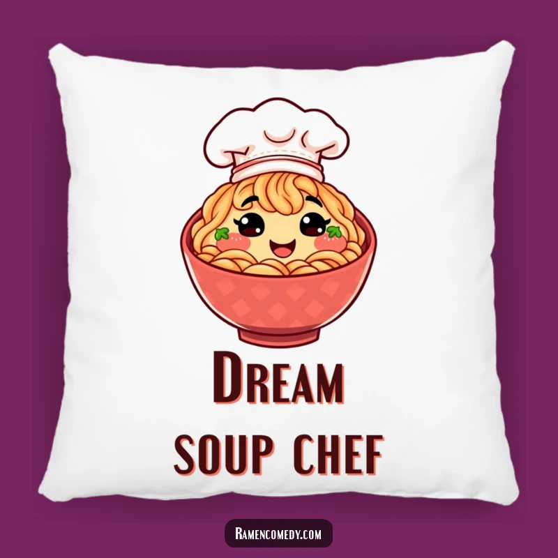 Funny Ramen Chef Cuddle Pillow: Snuggle Up with Noodle Love