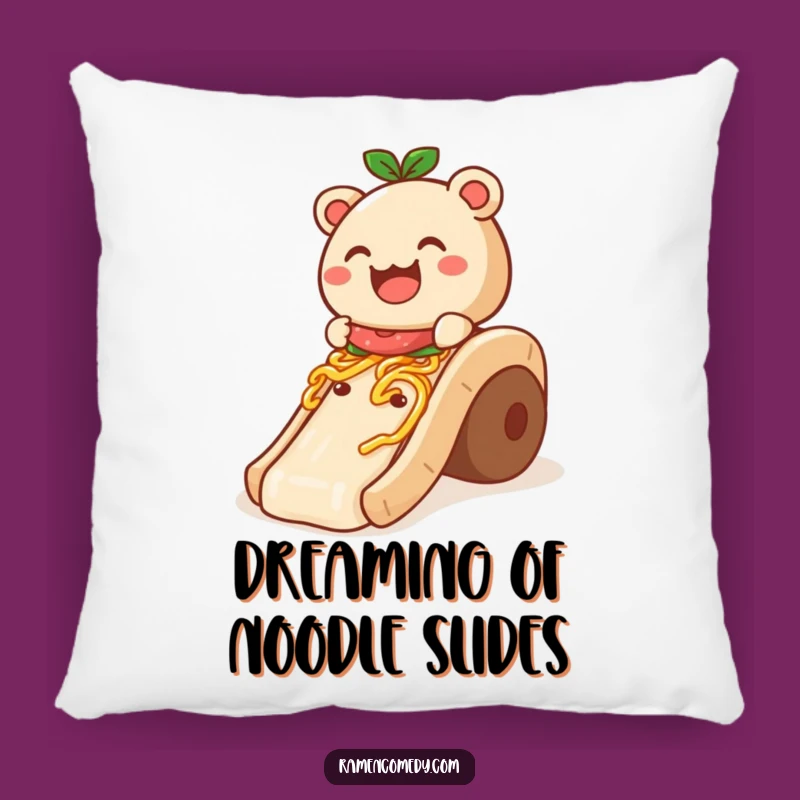 Funny Accent Pillow: Bao Bun Noodle Slide Design, Cozy and Hilarious Funny Gift for Couch Fun