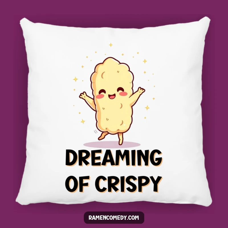 Funny Dancing Tempura Sparks Pillow - Cozy Funny Gift for Foodies