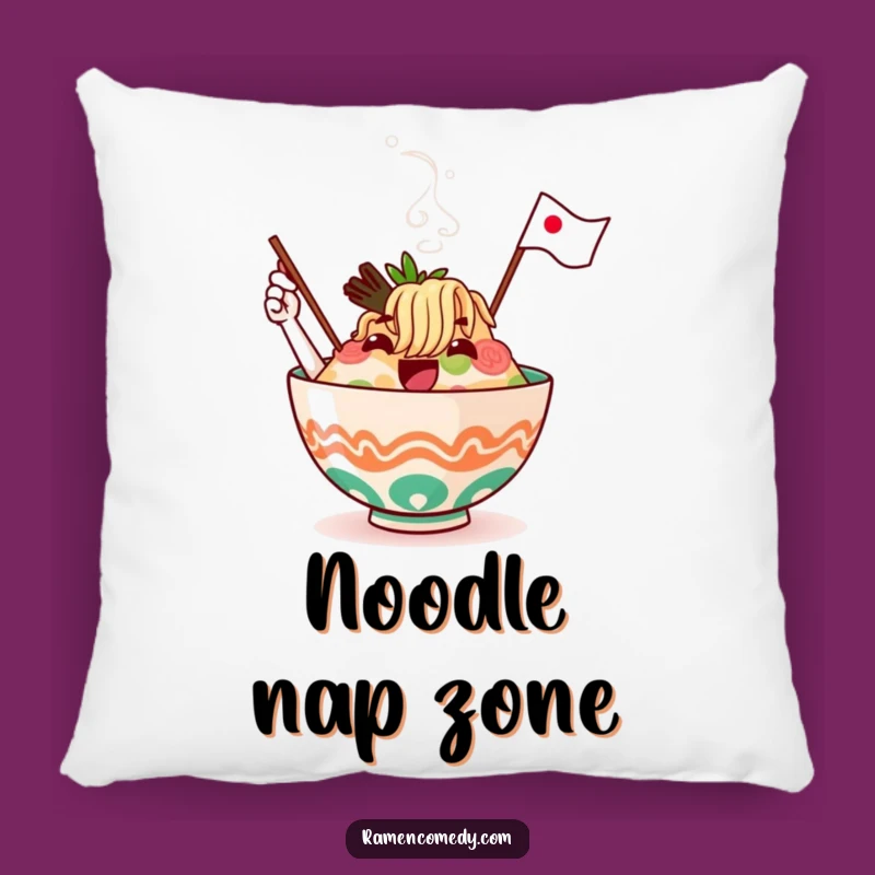 Funny Ramen Flag Pillow: Cozy & Hilarious Home Accent