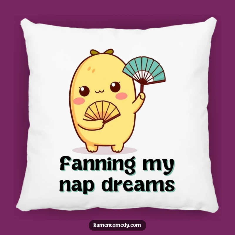 Funny Tamagoyaki Fan Pillow - Cozy Cute Character Cushion, Comforting Gift!