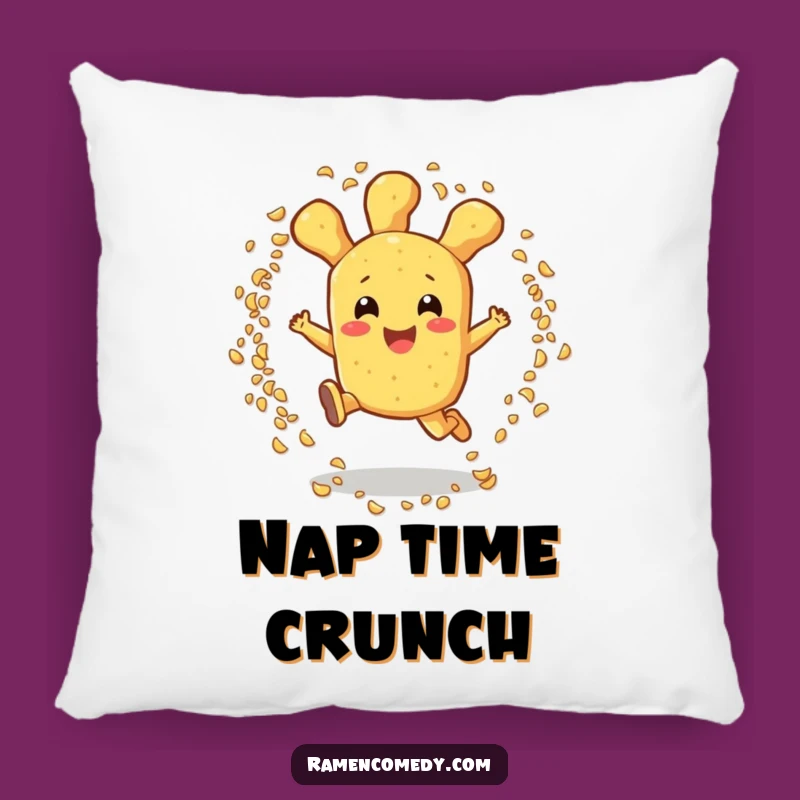 Funny Tempura Pillow: Cozy Leaper Tempura Cushion, Comfy Humor Decor