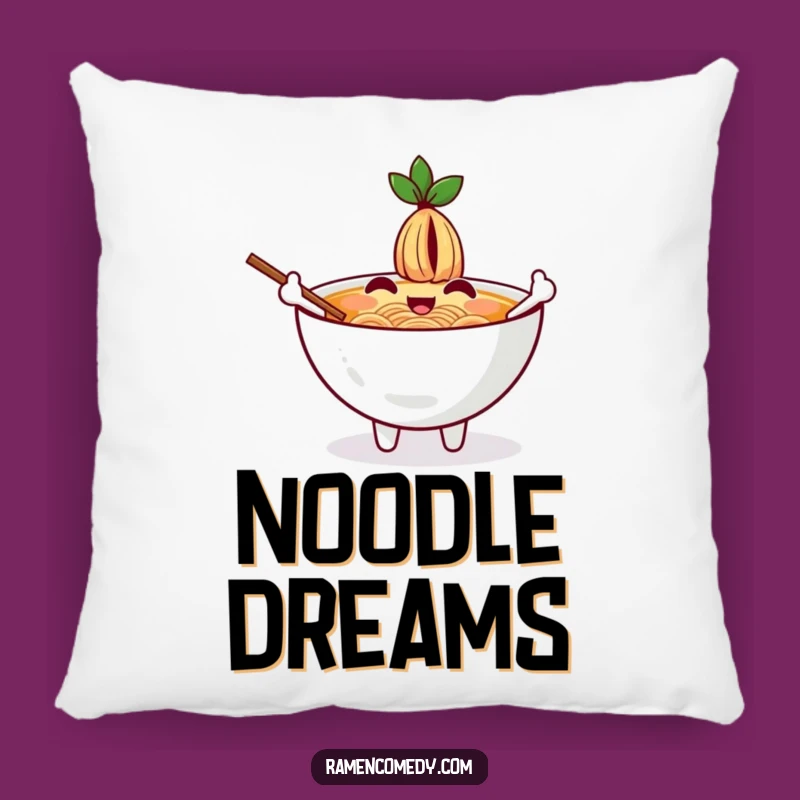 Funny Ramen Wave Pillow: Cozy Comfort with a Cheerful Greeting