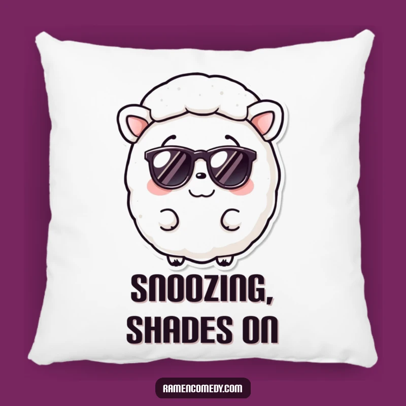 Funny Nori Sheet Sunglasses Pillow: Cozy & Cool Home Decor Accent