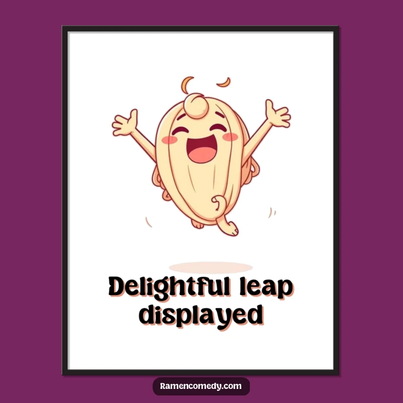 Funny Udon Leap Digital Art: Instant Excitement for Your Walls!