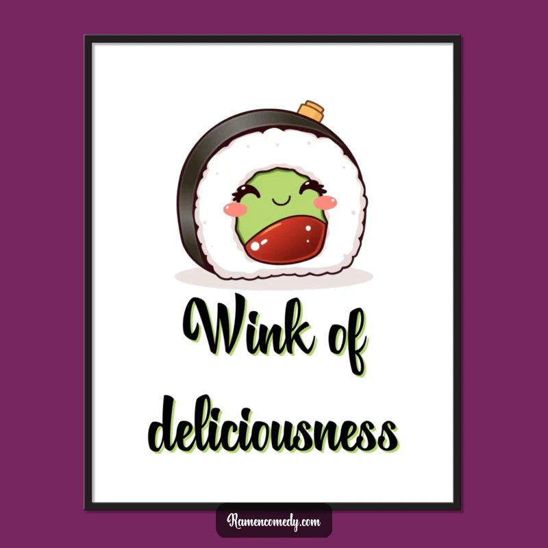 Funny Digital Art: Winking Sushi for Instant Charm