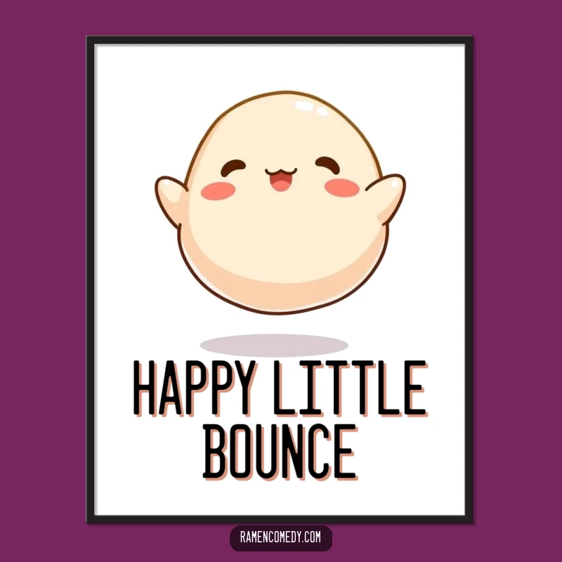 Funny Dumpling Bounce Digital Art - Instant Happy Decor, Perfect Creative Gift!