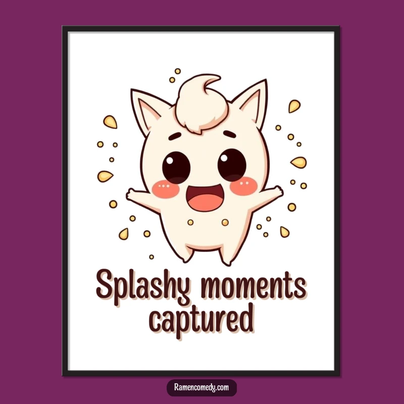 Funny Miso Soup Digital Art: Instant Mischief & Splash Humor - Print Gift!