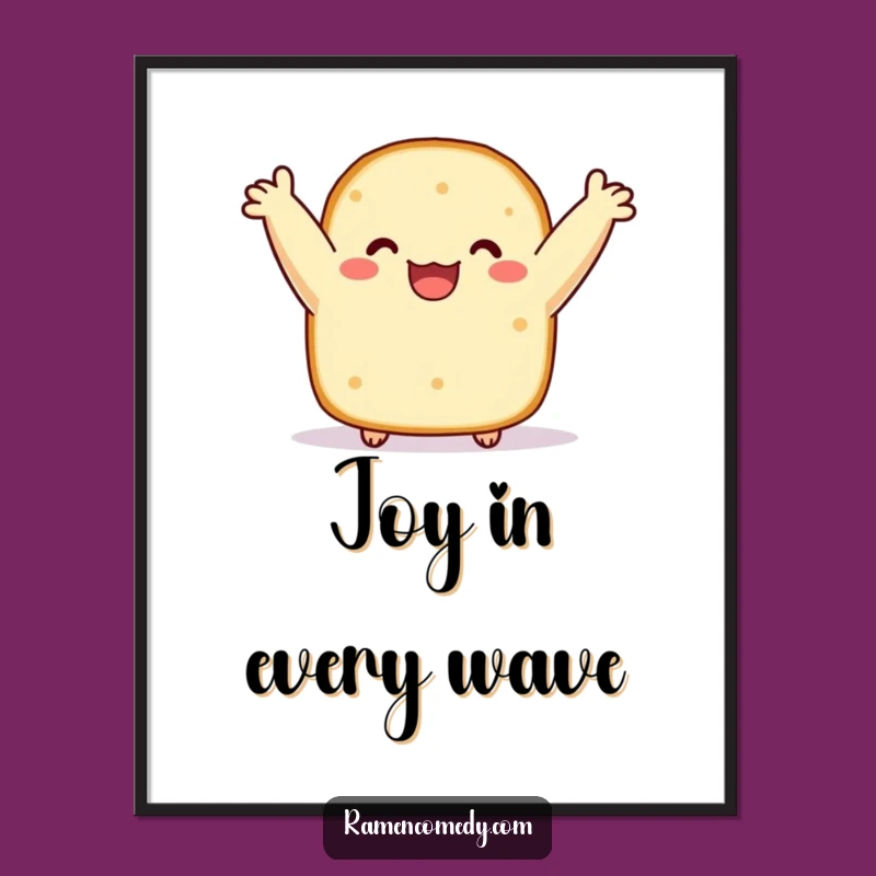 Funny Nori Slice Bobbing Digital Art Print: Instant Hilarious Sushi Wall Decor