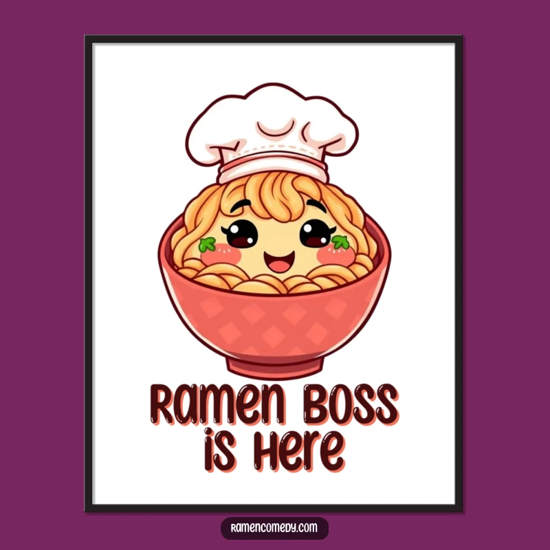 Funny Ramen Chef Digital Print: Instant Culinary Joy for Walls