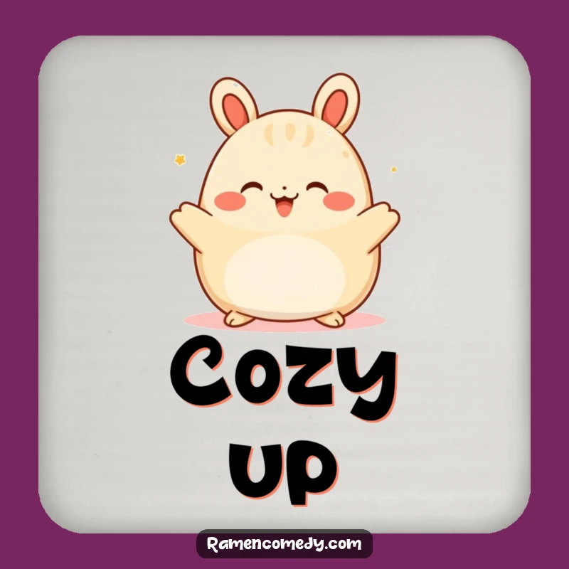 Funny Bao Hug Drink Coaster - Protect Surfaces with Warm Humorous Art