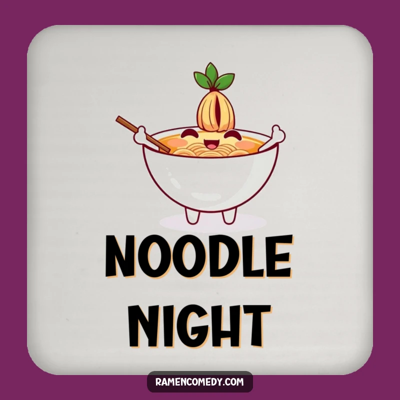 Funny Ramen Wave Coaster: Protect Surfaces with Noodle Cheer