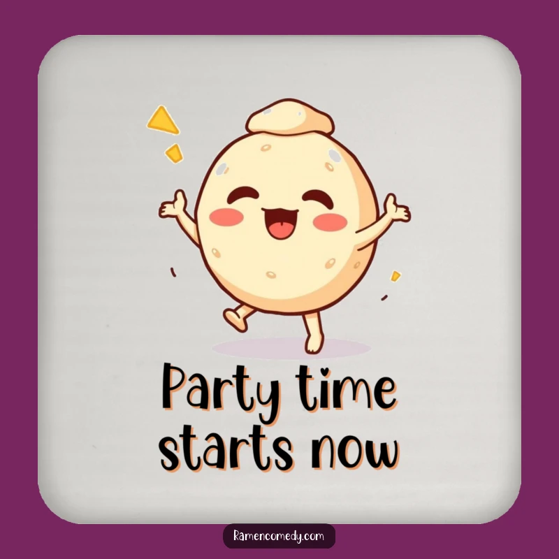 Funny Takoyaki Dance Coasters: Protect Surfaces with Lively, Hilarious Food Character Flair