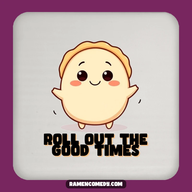 Funny Gyoza Coasters: Protect Your Table with Rolling Humor - Set Gift!