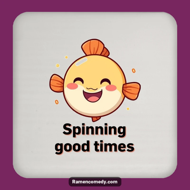 Funny Narutomaki Coaster: Protect Surfaces with Cheer