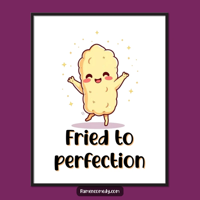 Funny Dancing Tempura Sparks Poster - Dazzling Funny Wall Art
