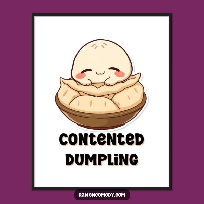 Funny Gyoza Nap Poster: Hilarious Wall Art for Chill Spaces