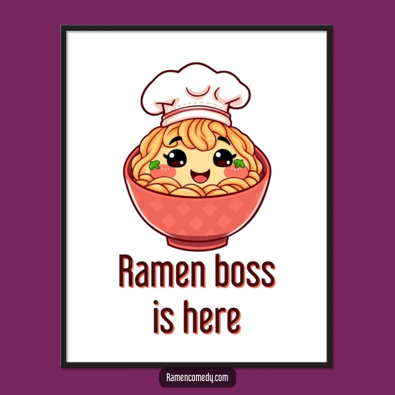 Funny Ramen Chef Poster: Decorate Your Space with Delicious Art