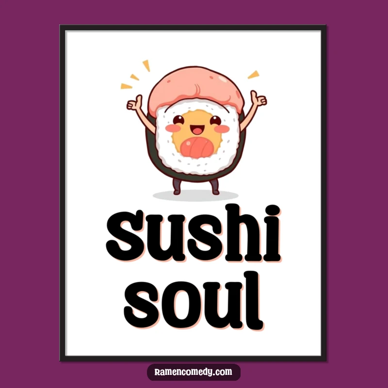 Funny Sushi Dance Poster: Decorate with Deliciously Fun Art