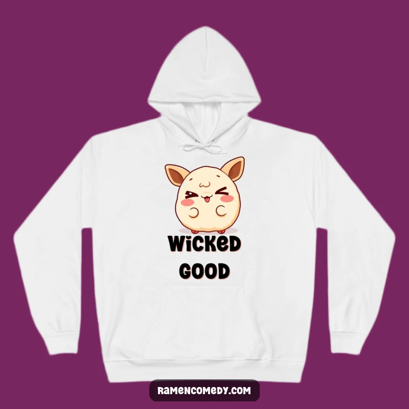 Cozy Funny Gyoza Wink Hoodie - Warm & Humorous Gift for Playful Souls