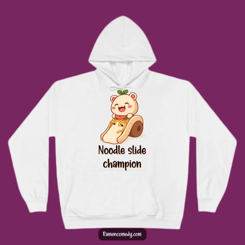 Funny Comfort Hoodie: Bao Bun Noodle Slide Design, Cozy and Hilarious Funny Gift for Food Lovers