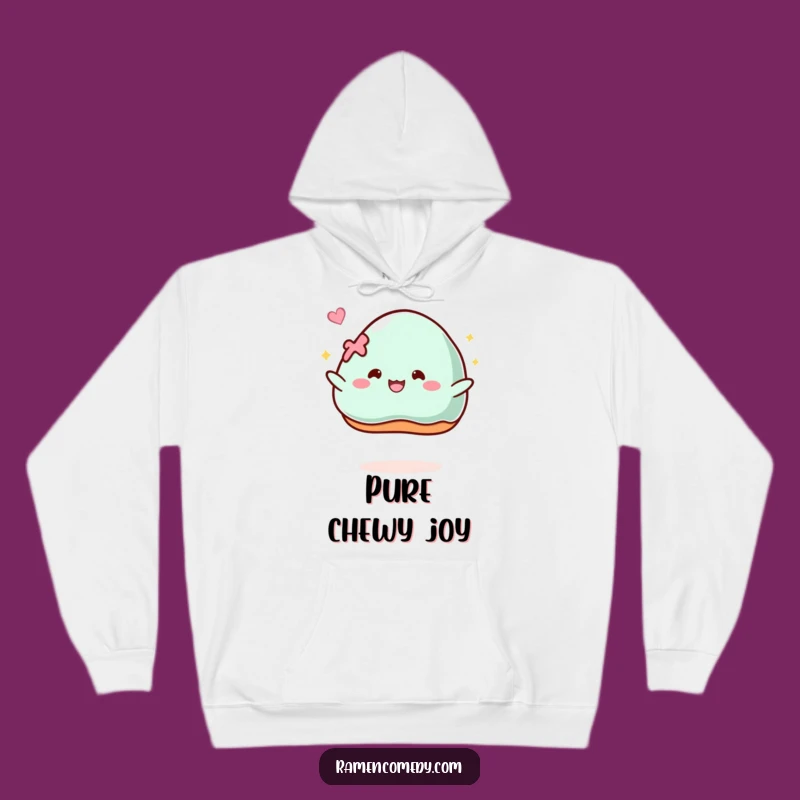 Funny Cozy Hoodie: Bouncing Mochi Character, Warm and Hilarious Funny Gift for Sweet Treat Fans