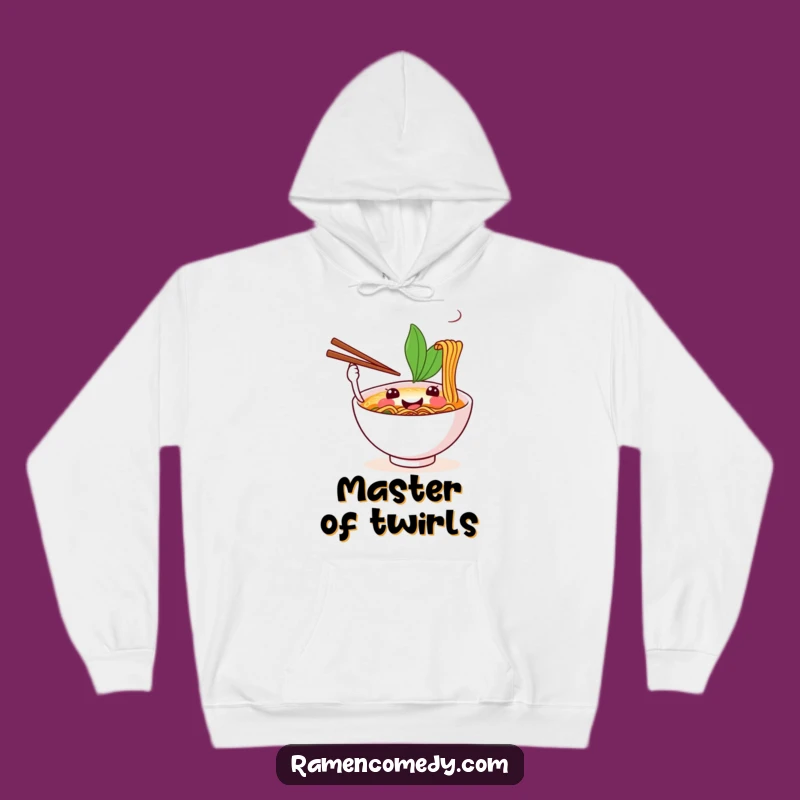 Funny Ramen Master Hoodie: Happy Bowl's Juggling Act, Warm and Humorous