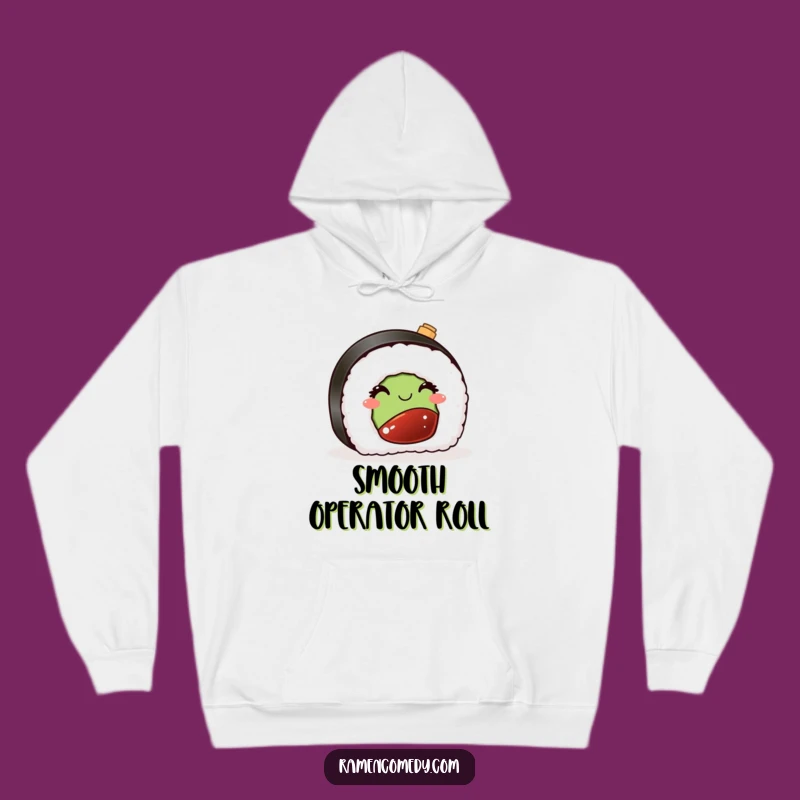 Cozy Funny Sushi Hoodie: Winking Nigiri & Soy Sauce