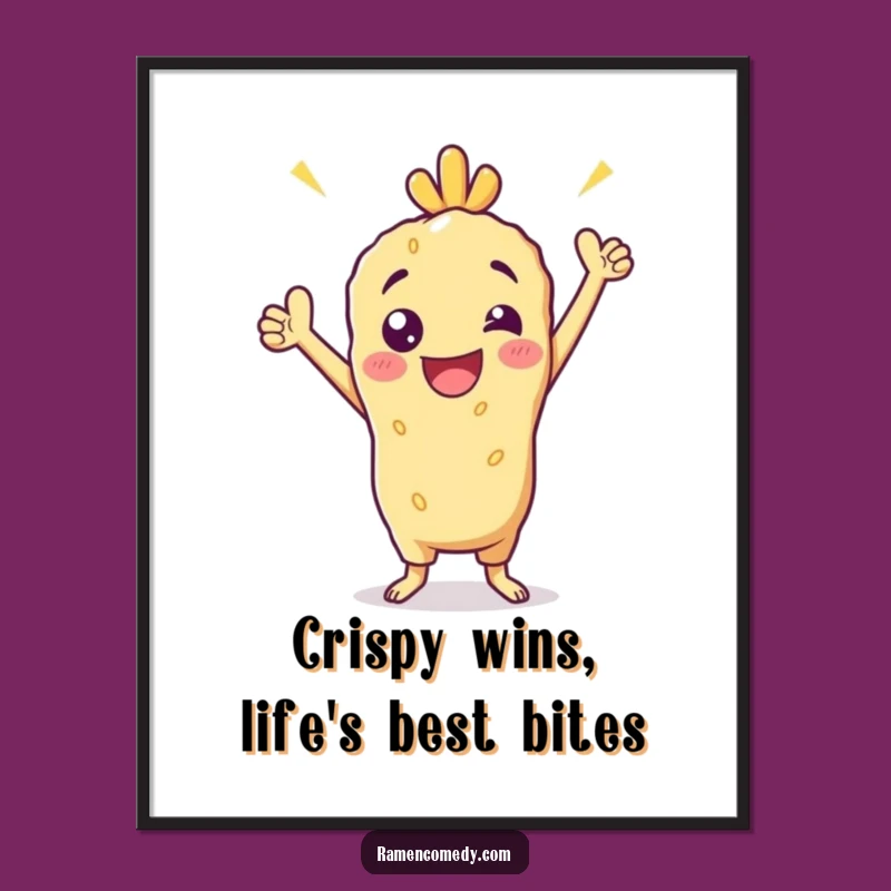 Free Printable Tempura Victory Wall Art - Funny Downloadable Decor for Foodies